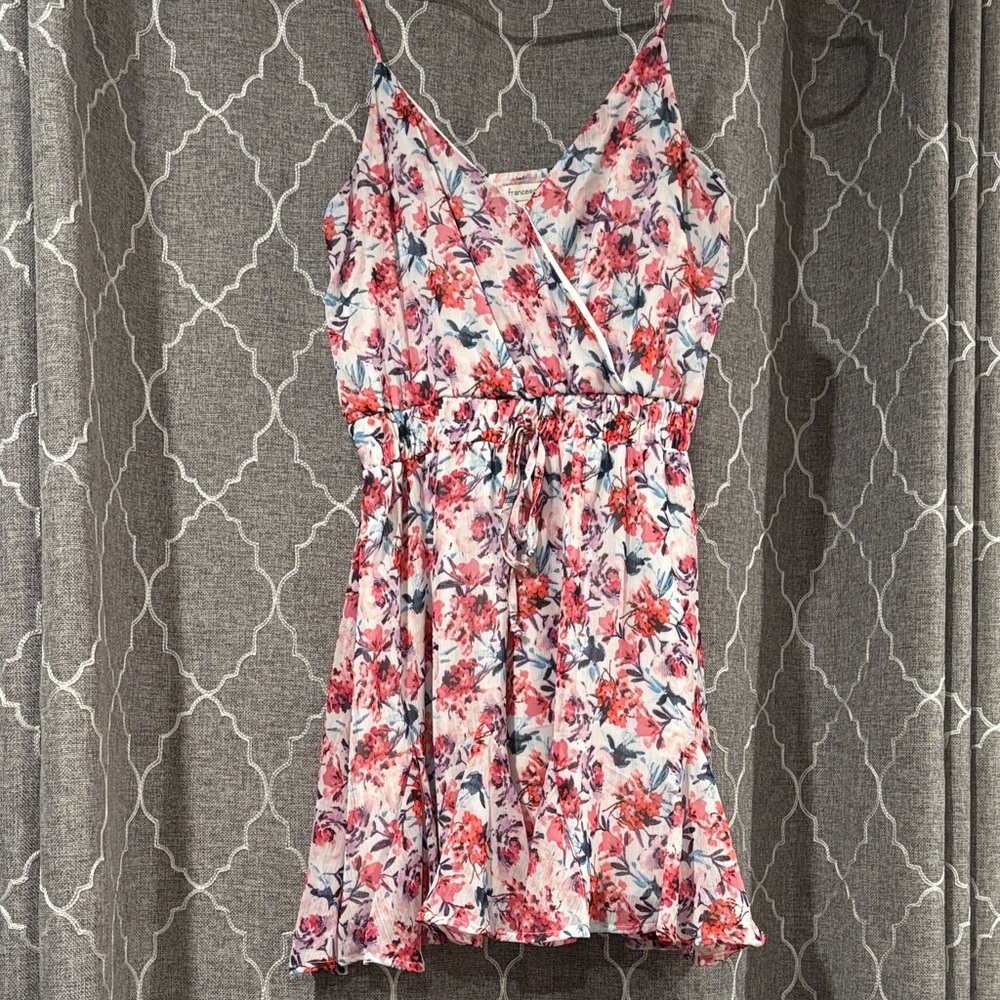 Francesca's Collections Floral Wrap Mini Dress